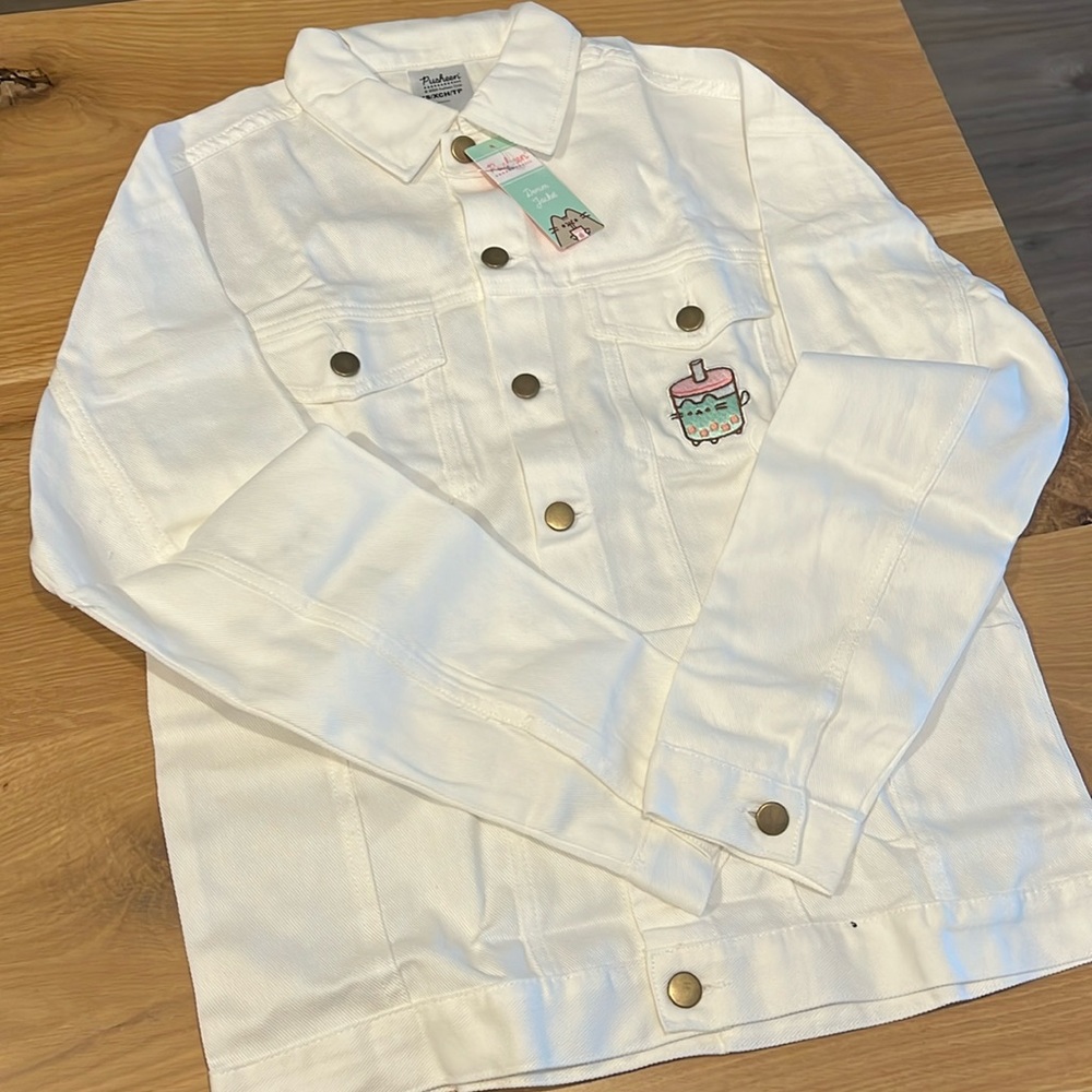 NWT Pusheen Denim Boba Tea Jacket